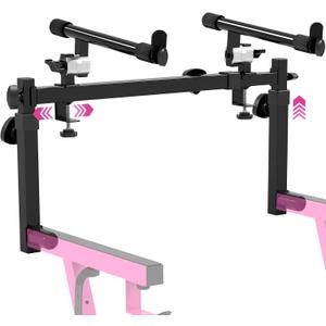 Liquid Stands 2 Tier Keyboard Stand Attachment - Adjustable Electric Digital Piano Stand for 54, 88 Key Music Keyboards & Synths - Double Extender for Square Tube Z Style Stands