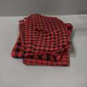 Sweetude 3 Pcs 35''x 55'' Extra Large Christmas Drawstring Gift Bags Cotton Red and Black Buffalo Plaid Bags Jumbo Christmas Presents Sacks for Xmas Holiday Candy Goodie Wrapping Party Favors