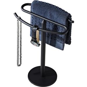 Matte Black Hand Towel Holder Stand, Free-Standing Towel Rack, SUS304 Stainless Steel Towel Bar Rack Stand, Tower Bar for Bathroom Kitchen Vanity Countertop
