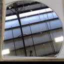 Niccy 36" Half Moon LED Mirror for Bathroom, Backlit Semi Circle Frameless Mirrors for Entryway, Irregular 1/4 Round Lighted Mirrors with Bedroom LED Mirrors, Anti-Fog, Makeup-Mirror,White Light