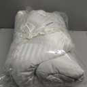 Downluxe Queen Size Blanket with Satin Trim, Lightweight Down Alternative Blankets Queen Size for All Season, Machine Washable (Ivory, 90x90 Inch)