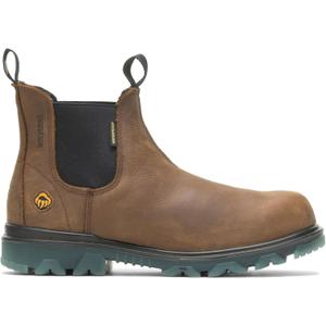 Wolverine Men's I-90 Waterproof Soft-Toe Romeo Slip-On Construction Boot (10.5 X-Wide, Brown)