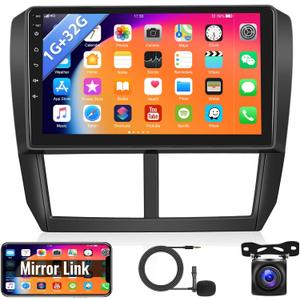 Android Car Stereo for Subaru Forester Impreza WRX 2008 2009 2010 2011 2012 9 Inch Touchscreen Car Radio with Bluetooth GPS Navigation Mirror Link WiFi HiFi FM RDS with Backup Camera 1G+32G