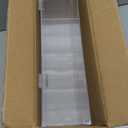 Acrylic Makeup Brush Holder with Lid 6-Slots, Clear Cosmetic Brushes Organizer Storage for Vanity, Large Capacity Split Design Dustproof Covered Container