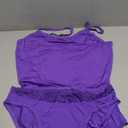 Amorgours Men’s Sissy Lingerie Set Lace Sissy Bra and Thong Underwear Floral Crossdressing Nightwear Gay Brief Purple, XL