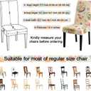 JQinHome Easter Chair Covers Set of 6,High Stretch Removable Washable Chair Seat Protector Cover for Easter Decoration-Easter Theme Decor with Easter Egg Basket