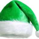 Queenmore Adult's Christmas Santa Claus Hat, Plush Santa Cap, Velvet Headwear, Lined and Fabric-Shedding Resistant