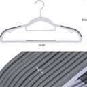 NCXTKJ 50-Pack Heavy Duty Coat Hangers, Non-Slip, 0.2'' Slim, 360 Swivel Hook, 16.5 Inches Wide, Space-Saving Plastic Clothes Hangers for Suit, Shirt & Pants, Light and Dark Gray
