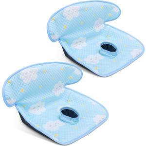 COOLBEBE Car Seat Protector for Potty Training, 2 Pack Dry Waterproof Car Seat Liner Toilet Training for Baby Infant Toddler, Piddle Pads Cover Car Seat Pad for Strollers & Carseat (Blue,2PC)