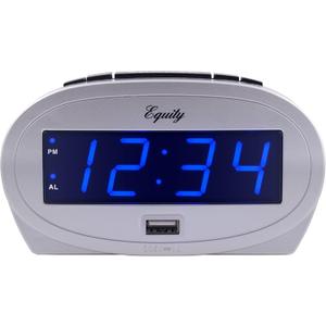 Equity 30025 0.9 in. LED Alarm Clock with USB Charge Port