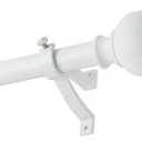 Matte White Window Curtain Rods 72 to 144 Inch, Adjustable Curtain Rod,Heavy Duty Window Rods,Thicken Sturdy Drapery Rods,Single Telescoping Decorative Curtain Rod for Window