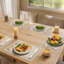 Placemats Set of 6, Heat Resistant & Waterproof Table Mats for Dining, Non Slip Scratch Proof Place Mats for Kitchen, Easy to Clean - Outdoor,Indoor Use17x12 Inch