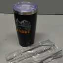 Qtencas Gifts for Parents, Mom and Dad Gifts, Daddy and Mommy insulated Travel Tumbler Set, Pregnancy Announcement, New Parent Present for Couples, Christmas Birthday Present, 20 Oz Black & Pink