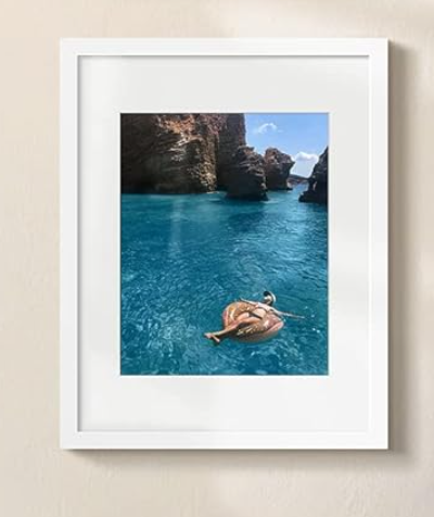 upsimples 17X25 Picture Frame , Display Pictures Without Mat, Wall Gallery Photo Frames, White