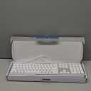 Wireless Keyboard and Mouse, Vssoplor 2.4GHz Rechargeable Compact Quiet Full-Size Keyboard and Mouse Combo with Nano USB Receiver for Windows, Laptop, PC, Notebook-White Silver