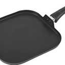 GoodCook 11-Inch Square Griddle Pan, Nonstick Aluminum Frying Pan, Even Heating, Ergonomic Handle, Perfect for Eggs, Bacon, and Breakfast, Small Griddle Pan, Durable Black Finish