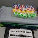 Golf Chipping Mat with Adjustable Club - 48 Piece Outdoor Indoor Game for 1-5 Players - Giant Turf Hitting Mat with Tee, 25 Sticky Balls, Travel Bag for All Ages