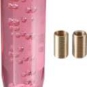 Gear Shift Knob Stick, 15cm Faux Crystal Transparent Bubble Gear Shifter Universal for Manual Transmission Vehicle Durable Acrylic Pink with Adapter