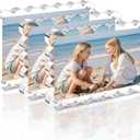 Egofine 4x6 Acrylic Picture Frames 3 Pack, 20mm Thick Magnetic Picture Frames, Double Sided Magnet Frames, Clear Photo Scalloped Frames, Free Standing Desktop Display