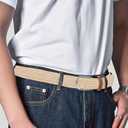 2 x Multicolored Woven Stretch Belt for Men and Women, Braided Elastic Golf Belts Jeans Casual Pants Sport Belt