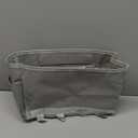 Bedside Storage Organizer 5 Pockets with 4 Hooks Hanging Storage Bag for Headboards/Bunk Bed (Grey)