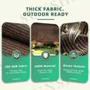 Outdoor Roller Shade 6'W x 8'H, Cordless Patio Roll Up Blinds with Crank Wand, 90% UV Patio Sun Shade Roll Up Privacy Screen for Pergola Gazebo Porch Deck, Mocha