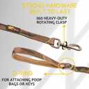 ADITYNA Tactical Bungee Dog Leash 6ft-7.5ft - Shock Absorbing Lead with 2 Padded Handles, Metal Clasp, Car Seatbelt - Heavy Duty No Pull for Medium, Large & XL Breeds