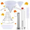 14 Pcs Maple Syrup Making Kit with Maple Syrup Hydrometer Kit and Filter Set Include Maple Syrup Hydrometer Test Cup Brush Filter Holder and 10 Pcs Filter Cloths for Maple Syrup Supplies