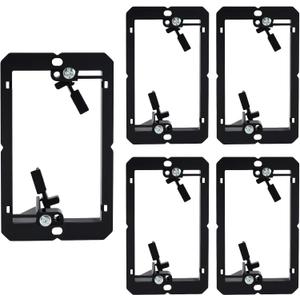 5 PCS Low Voltage Mounting Bracket, Ideal for Single Gang Wall Plate, HDMI, Telephone Wires, Network Cables, Coaxial and Speaker Cables (Black)