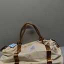 Travel Duffel Bag,Sports Tote Gym Bag,Shoulder Weekender Overnight Bag for Women (Beige & Brown)
