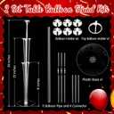 Kasyat 2 Set Red and Black 2026 Graduation Table Centerpiece Balloon Stand Kit Congrats Grad Foil Balloons for Graduation Party Supplies Decorations