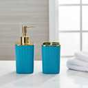 2Pack Bathroom Accessories Set, Sky Blue Bathroom Set. Bathroom Toothbrush Holder Set, Includes Dispenser and Toothbrush Holder. Bohemian Bathroom Accessories