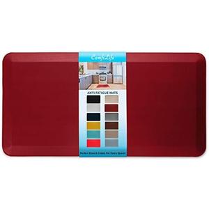 ComfiLife Anti Fatigue Floor Mat – 3/4 Inch Thick Kitchen Mats for Floor, Standing Desk Mat, Kitchen Rug – Comfort at Home, Office – Durable – Stain Resistant – Non-Slip Bottom (20" x 39", Red)