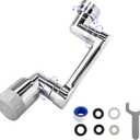 1080 2 Mode Faucet Extender, Heavy Duty Rotating Sink Extension, Universal Swivel Multifunctional Robotic Arm, Rotating Splash Filter Extension Faucet Aerator for Kitchen Bathroom-1 Pcs