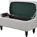 FUANGUI Ottoman Cover Stretch Storage Ottoman Bench Slipcover Printed Folding Storage Bench Ottoman Cover Footrest Stool Slipcover Footstool Protector Cover with Elastic Bottom,Medium (29)