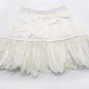 ZAKIA Women's Skirt Real Natural Feather Feather Skirt Casual (White, L)