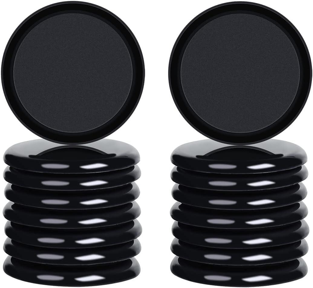 Ezprotekt Furniture Sliders for Carpet, 16 Pack 3.5" Furniture Movers Sliders, Heavy Duty Reusable Carpet Sliders, Furniture Glides for Sofa Bed Couch Fridge, Move Your Item Easy & Safely (Black)