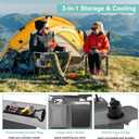 Oversized Camping Chairs 2 Pack - 450lbs Support Folding Camping Chair for Adults w/Padded Back & Arm Sport Chairs, Cup Holder Cooler Bag, Heavy Duty Portable Lawn Chairs for Sports Garden Beach, 2' 0.01" x 3' 3.9" x 3' 6.5"