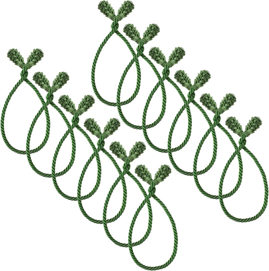 Shappy 24 Pieces Christmas Garland Ties for Banister Christmas Decorative Reusable Flexible Twist Ties for Garland Staircase Home Decoration Holiday Craft Wrapping (Green)