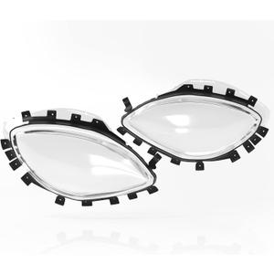 Topteng Headlight Replacement Lens Driver Passenger Left+Right PAIR For Corvette C6 2005 2006 2007 2008 2009 2010 2011 2012 2013 with Black Gasket Trims, Waterproof, Easy Installation, UV Protection