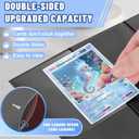 Trading Card Binder Sleeves, Baseball Holder Fit for Standard Size Sport Cards, 3 Ring Binder (Black) (100PCS)