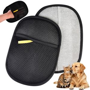 Pet Hair Removal Glove for Cats and Dogs,2PCS Large Magic Brush Tool for Pet Hair Remover,Reusable with Bidirectional Bristles,Pet Hair Remover Tool for Clothing,Couch,Carpet,Car Seat