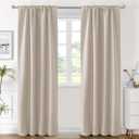 H.VERSAILTEX Blackout Curtains Thermal Insulated Window Treatment Panels Room Darkening Blackout Drapes for Living Room Back Tab/Rod Pocket Bedroom Draperies (2 Panels, Fog, 42 x 84 Inch)