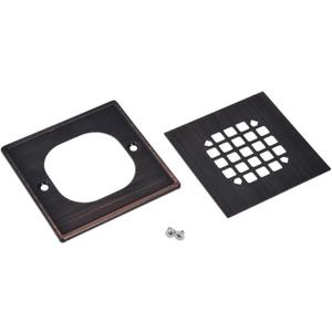 Oatey 42338 4.25 x 4.25 in. Oil Rubbed Bronze Square Snap-Tite Shower Strainer