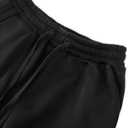 LovelyWholesale Women Sweatsuits 2 Piece Set V Neck Cropped Sweatshirt and Jogger Set Black X-Large