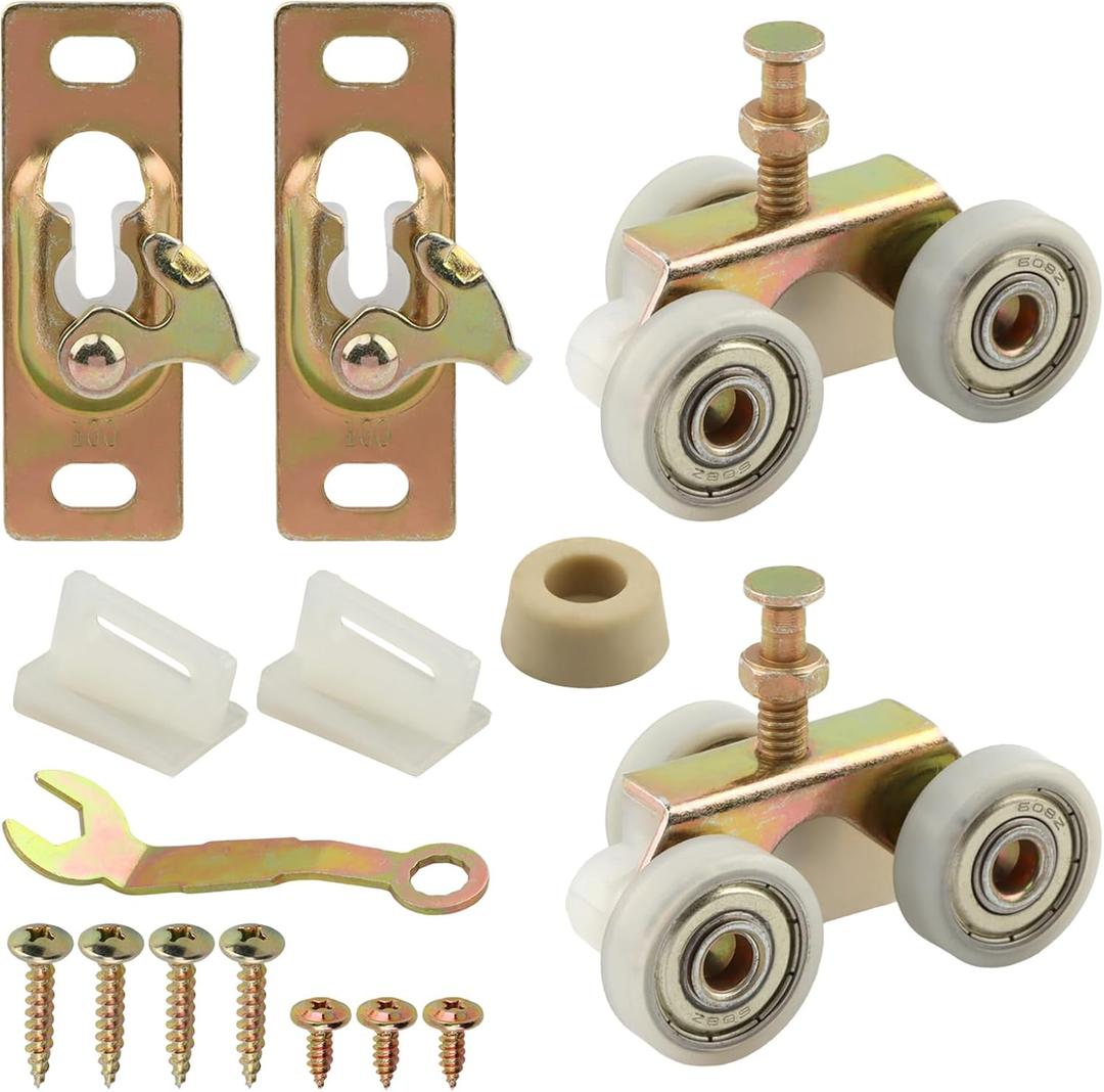 Pocket Door Roller, Sliding Top Hanger Roller Compatible with Johnson Part 1125 & 1500 Hardware Kit, Pocket Door Hardware up to 275 lb for Bedrooms, Bathrooms, Kitchens