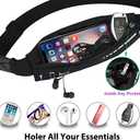 AIKENDO Slim Running Belt for Women Men,Runners Fanny Pack Phone Holder,Running Pouch Waist bag for Workout Jogging,Money Belt Running Gear Accessories