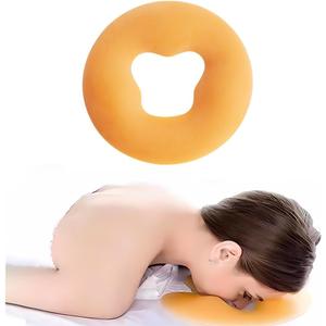 Silicone Face Massage Pillow,SPA Beauty Face Relax Headrest,Salon Skin Care Soft Overlay Travel Head Support,Yellow
