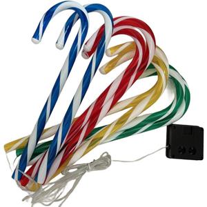 Outdoor Christmas Decorations, with 8 Lighting Modes, Waterproof Garden Lights for Christmas Terrace, Courtyard and Sidewalk Decoration (Colorful Cane lamp + Stars)