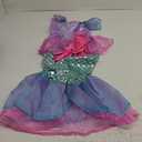 Little Girls Mermaid Princess Costume for Girls Dress Up Party with Gloves,Crown Mace (7-8 Years, Pink-29)